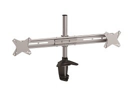 Single Pole Dual Screen Aluminium Desktop Articulating Monitor Arm